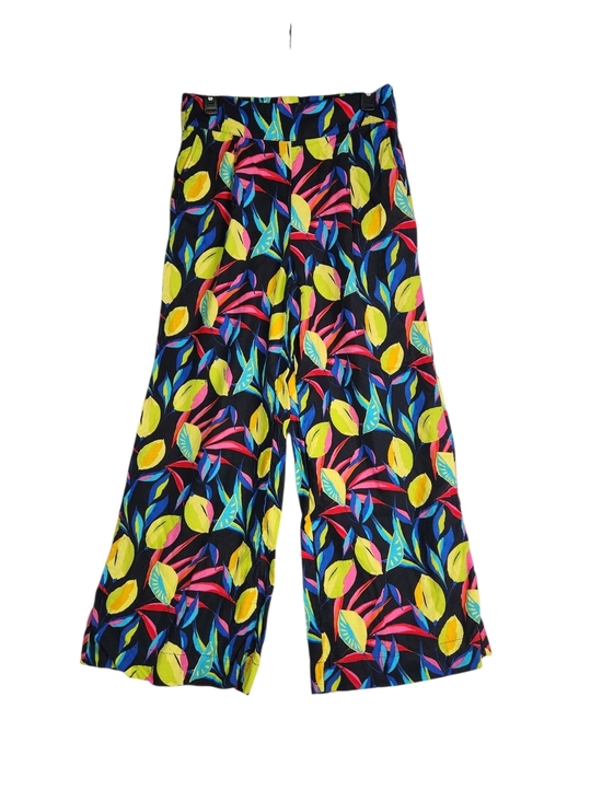 Tabitha Brown Pants - Tabitha Brown for Target Linen Blend Tropical Wide Leg Pants Medium Resort Lemon